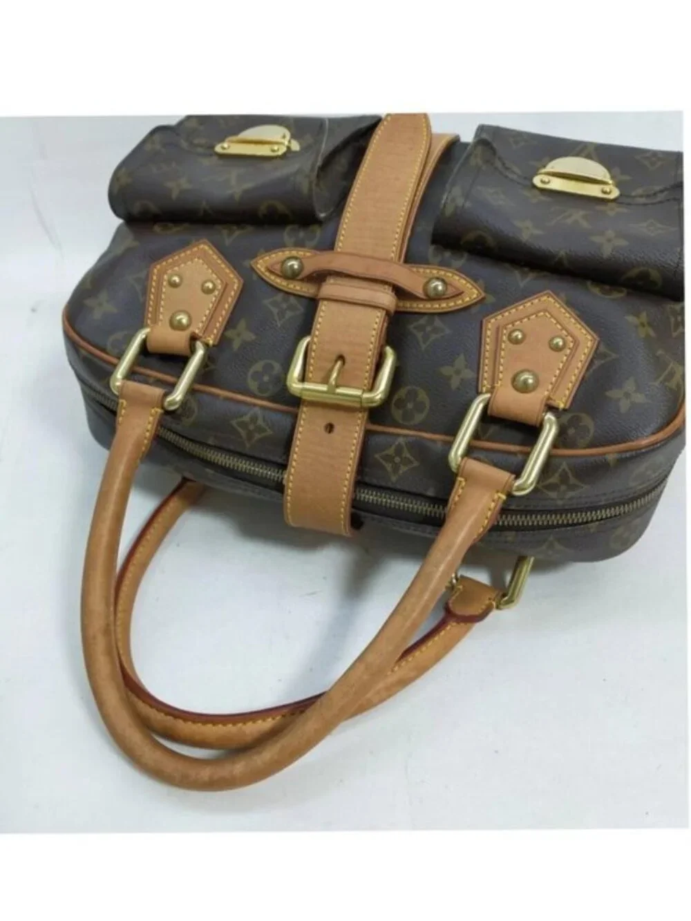 Authentic Louis Vuitton Manhattan GM Monogram Satchel Bag